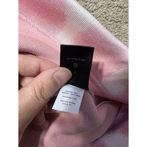 Marc By Marc Jacobs Women’s M Plaid Sweatshirt Blurred Gingham Piggy Pink - Picture 6 of 10